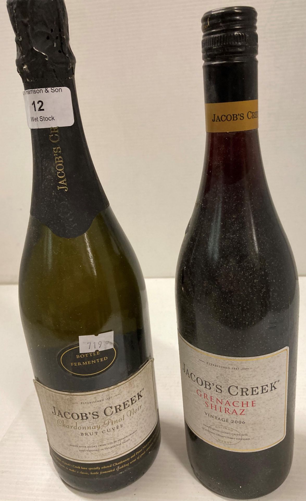 1 x 750ml bottle of Jacob's Creek Grenache Shiraz (vintage 2006) and a 750ml bottle of Jacob's