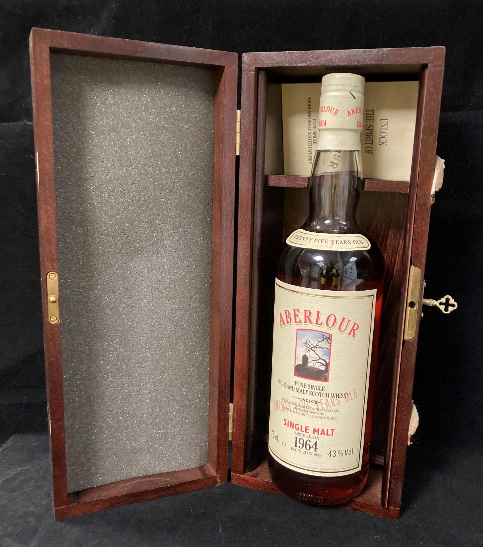 A 75cl bottle Aberlour twenty five years old Pure Single Highland Malt Scotch whisky distilled in
