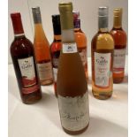 7 x assorted 75cl bottles of Rosé wine by Moscate De Valencia, Gallo, Echo Falls,