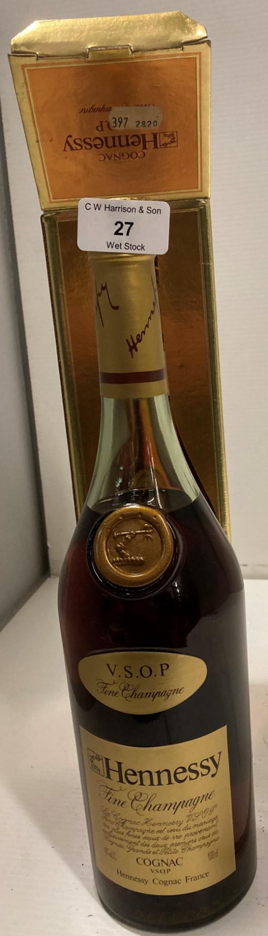 A 100cl bottle of Hennessy V.S.O.