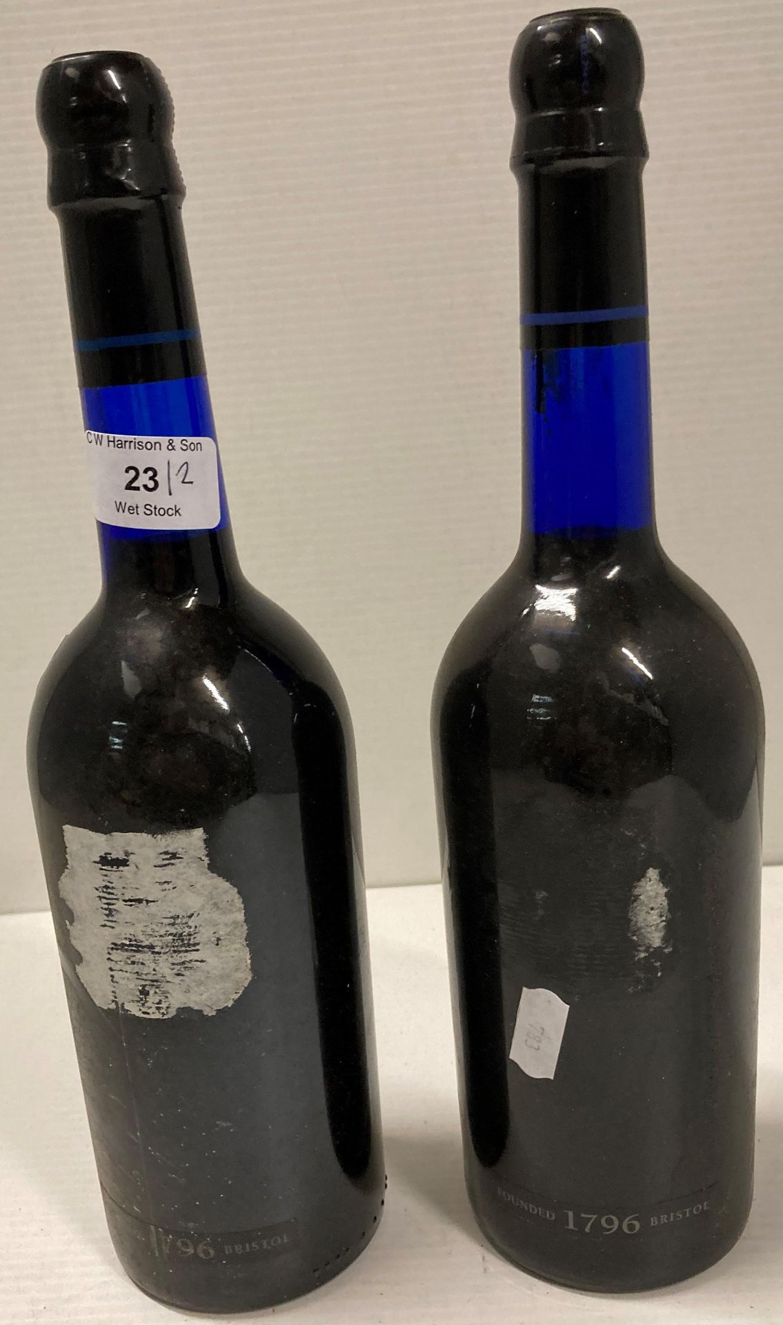 2 x 75cl bottles of Harvey's Bristol Cream (labels missing) (AA05)