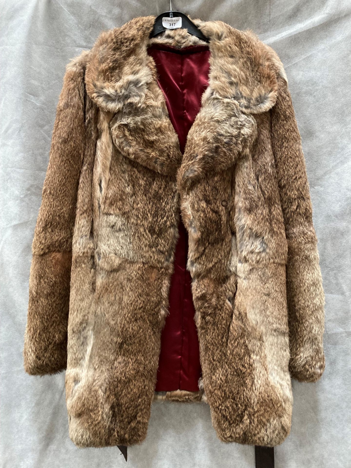 Ladies short belted fur jacket (no size) (Rail 9)