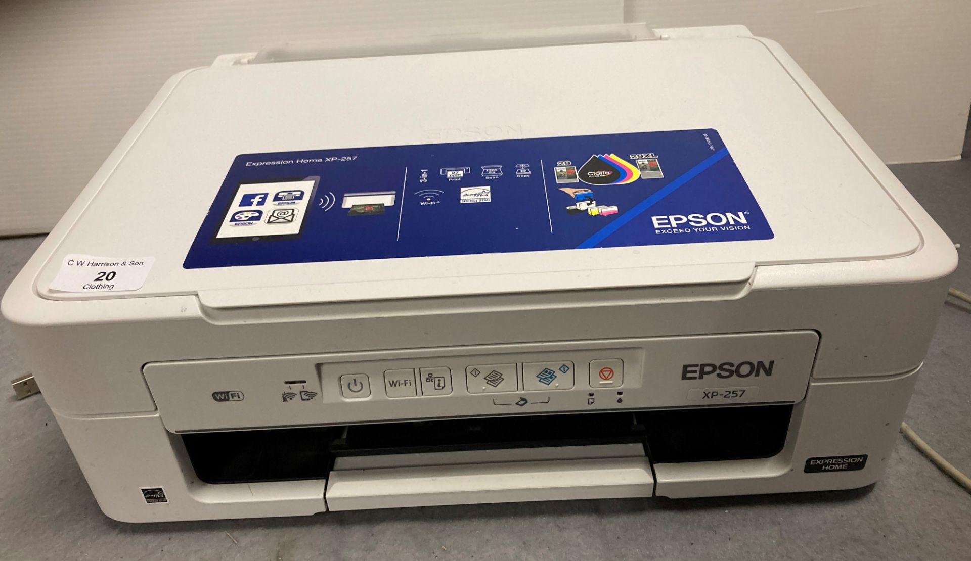 Epson printer scanner MFP XP257 *Please note the final purchase price is subject to 20% VAT on the