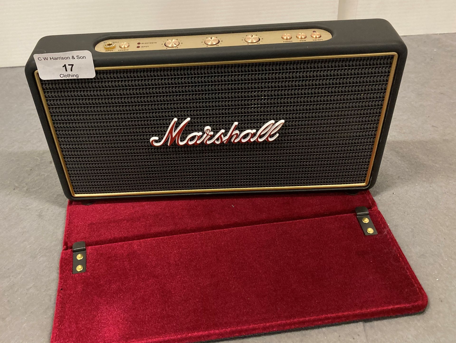 Marshal Stockwell 27w portable bluetooth amplifier in case - no charger *Please note the final