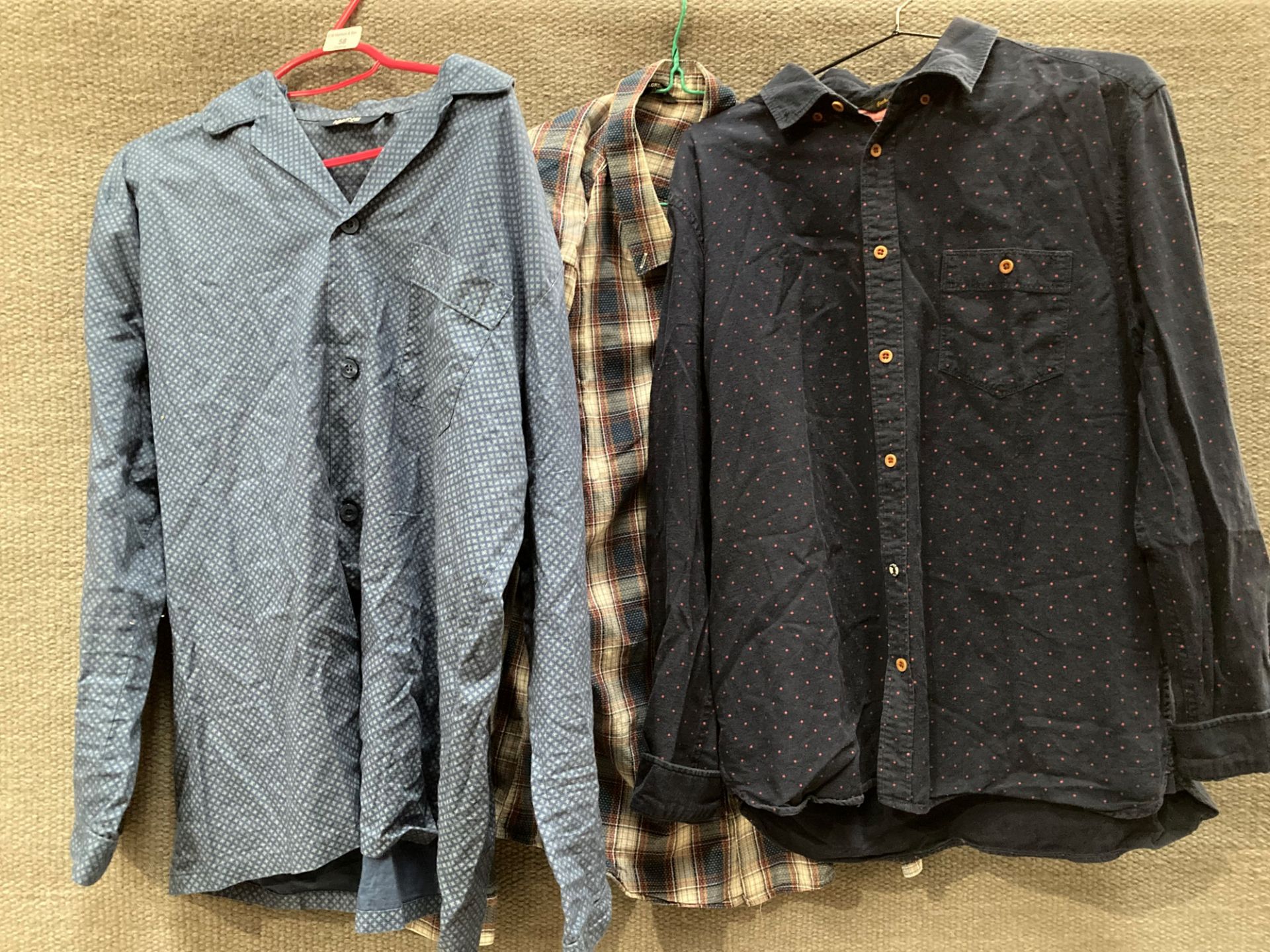 Three assorted shirts size M by Jack Jones and Hollister etc *Please note the final purchase price