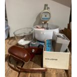 A 1950's Sunbeam Mix Master electric mixer (flex cut off),