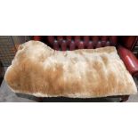 A Sykes Sycliffe Super Quality Pure Mohair Rug, in light brown,