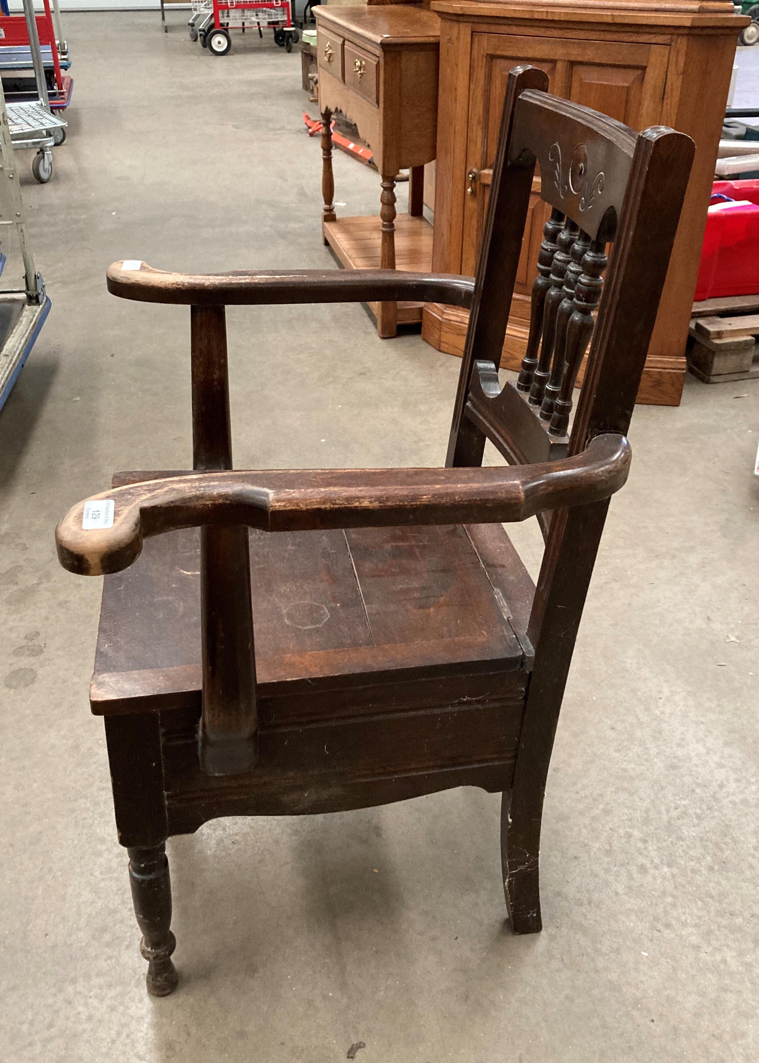 A stained mahogany commode - Image 3 of 3