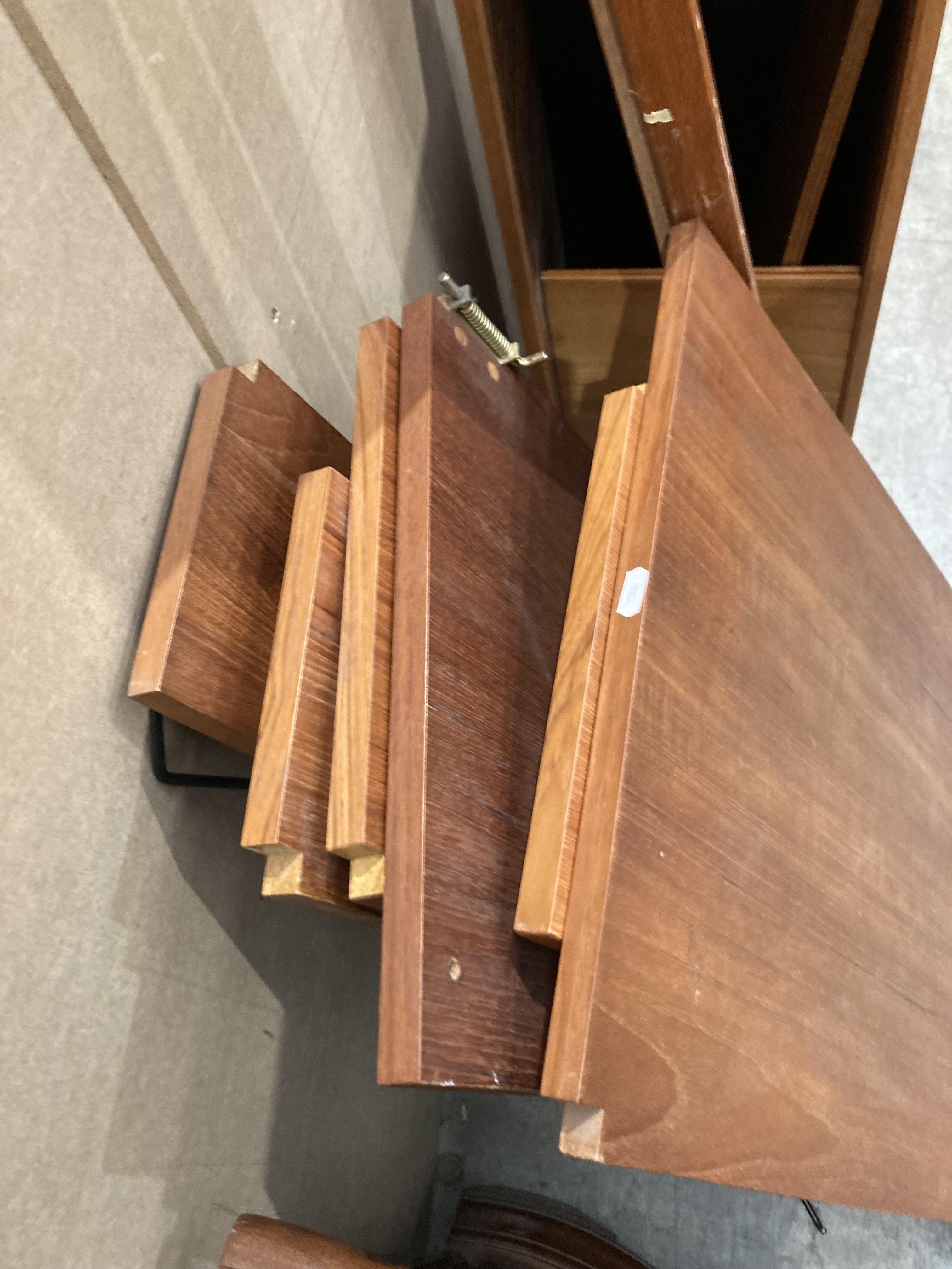 A mid Twentieth Century teak wall mounting unit - sold dismantled and as seen - no image showing it - Image 10 of 10