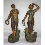 Two cast metal figurines by C. H.