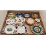 Fourteen assorted sized plates by Floradora, H&K Tunstall, Noritake, Royal Copenhagen,