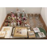 Contents to tray - five assorted figurines - Royal Doulton 'Miss Demure',