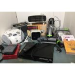 Ten plus items - Dimplex fan heater, Gtech 22V vacuum cleaner, Roberts ZoomBox3 DAB Radio/CD player,