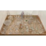 Sixty plus pieces of assorted glassware - dessert bowls, assorted drinking glasses, sherry glasses,