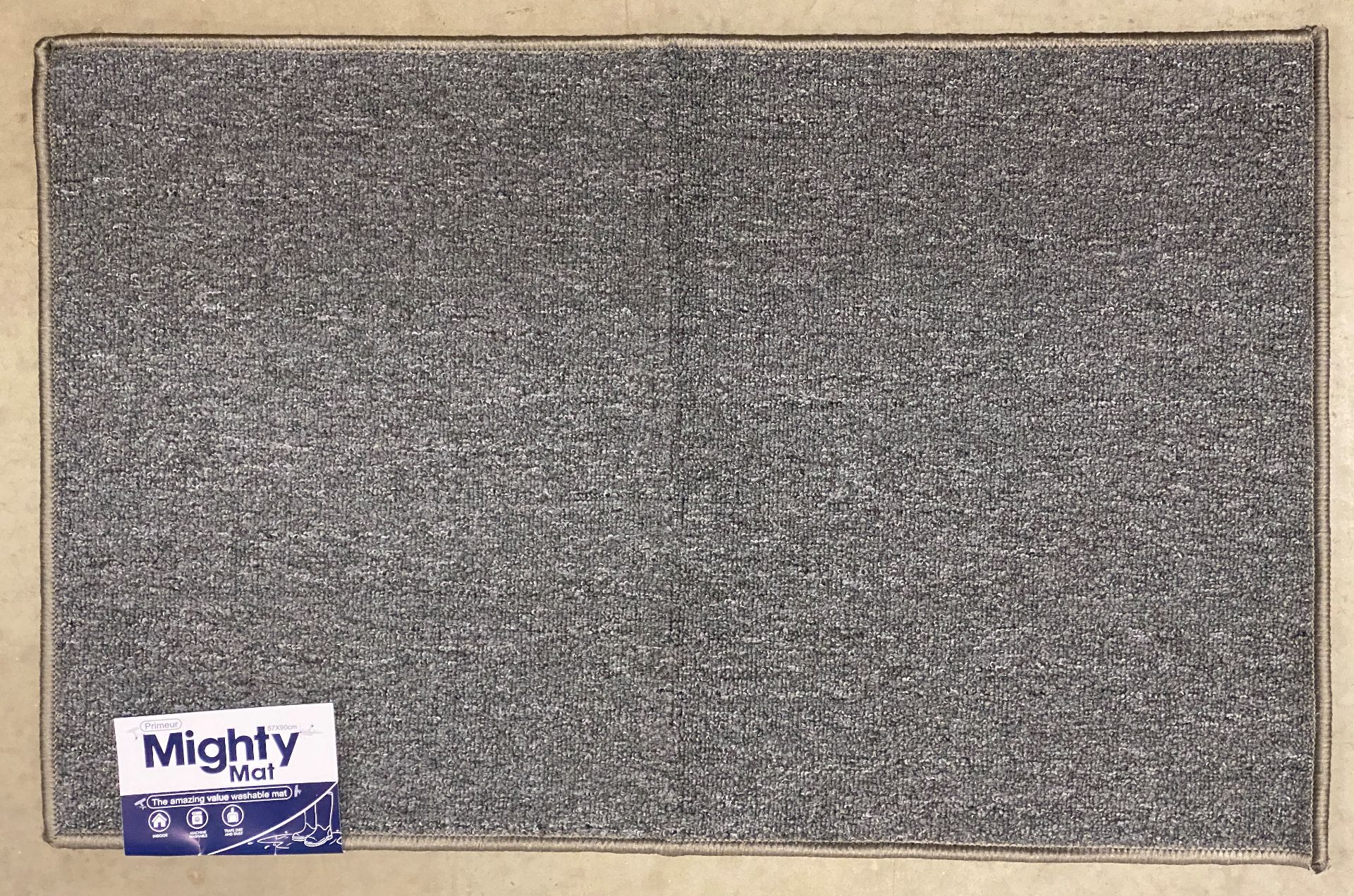 40 x Mighty Mat Grey Doormats 57cm x 90cm (10 packs of 4) (V&U04)