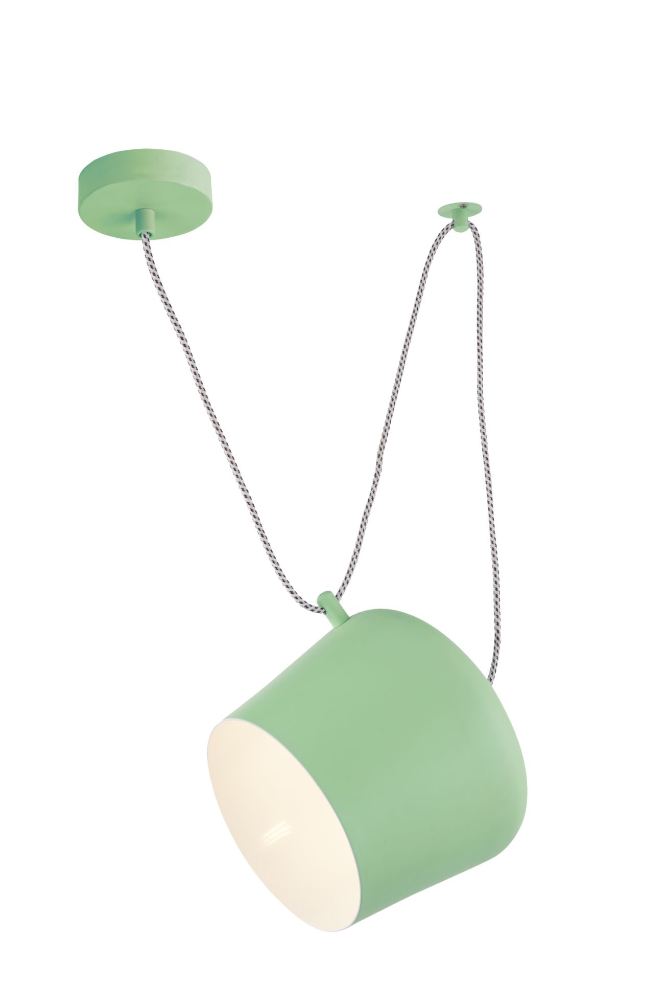 BRAND NEW APPLE GREEN METAL PENDANT HEIGHT 76CM RRP £48 - Apple green ceiling light with duel