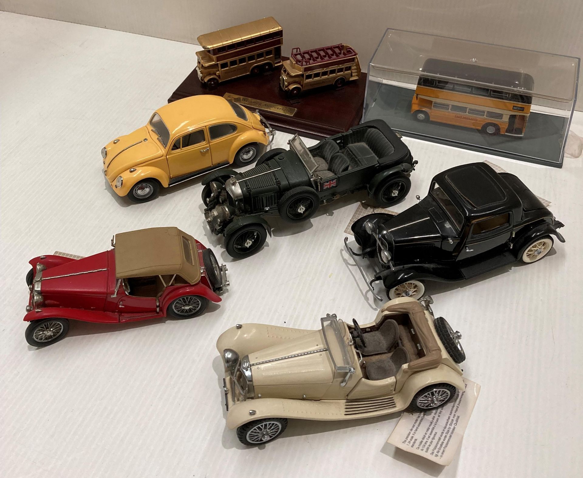 Five assorted Franklin Mint Precision models - 1929 Bentley, 1938 Jag SS-100, 1948 MG TC, - Image 2 of 23