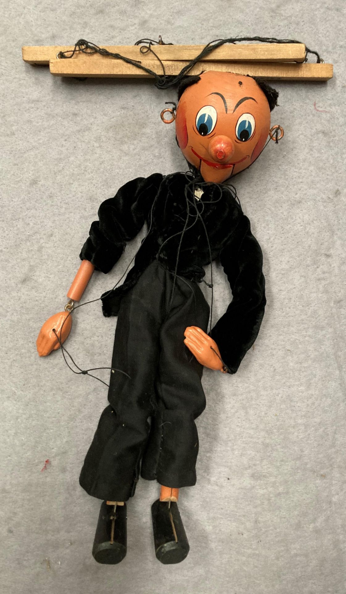 A Pelham Puppets Ltd Marlborough puppet in box - Man in Black Outfit Further Information