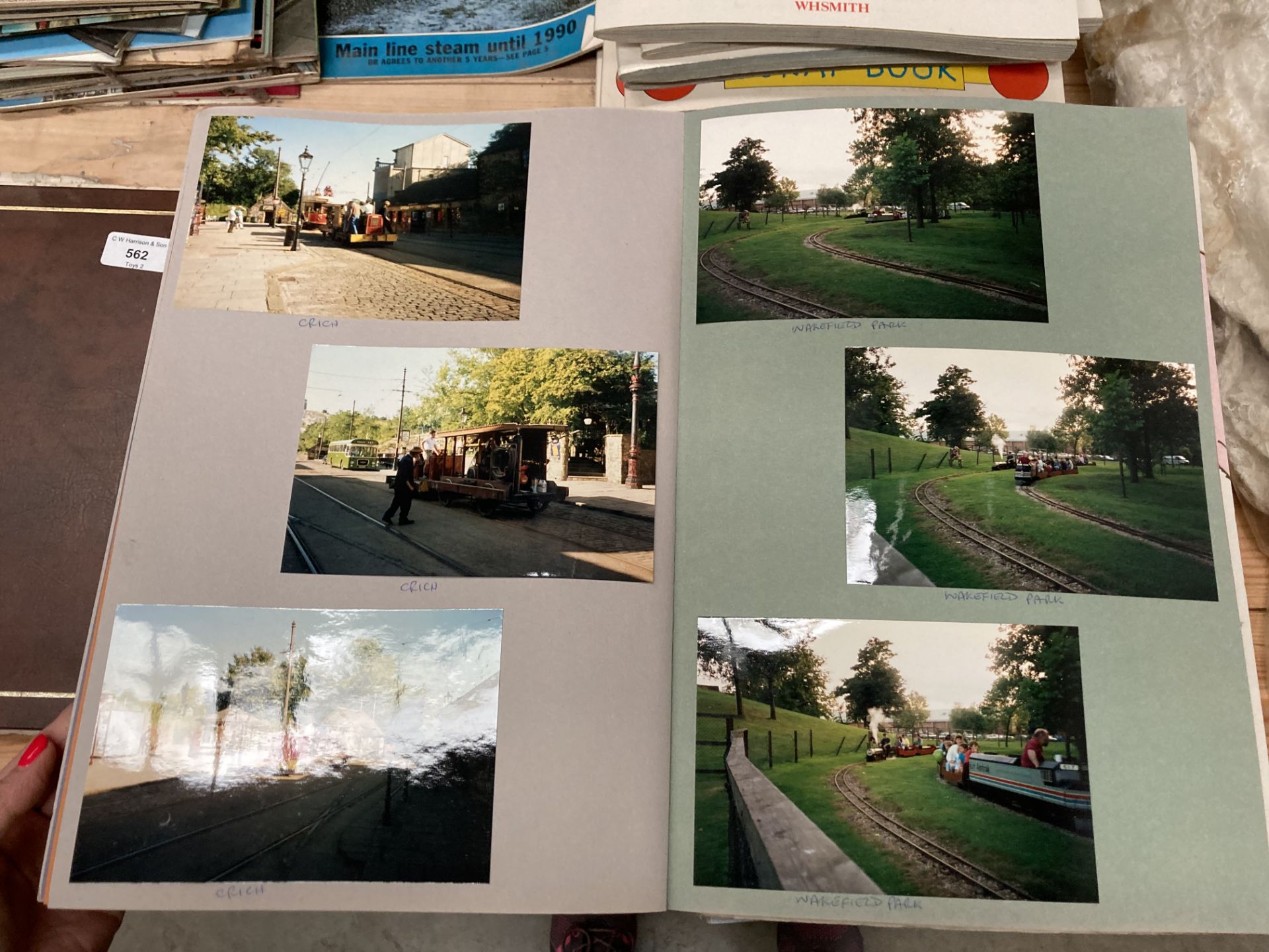 Contents to part table top - a quantity of scrap books containing colour photograph scenes of - Image 6 of 6