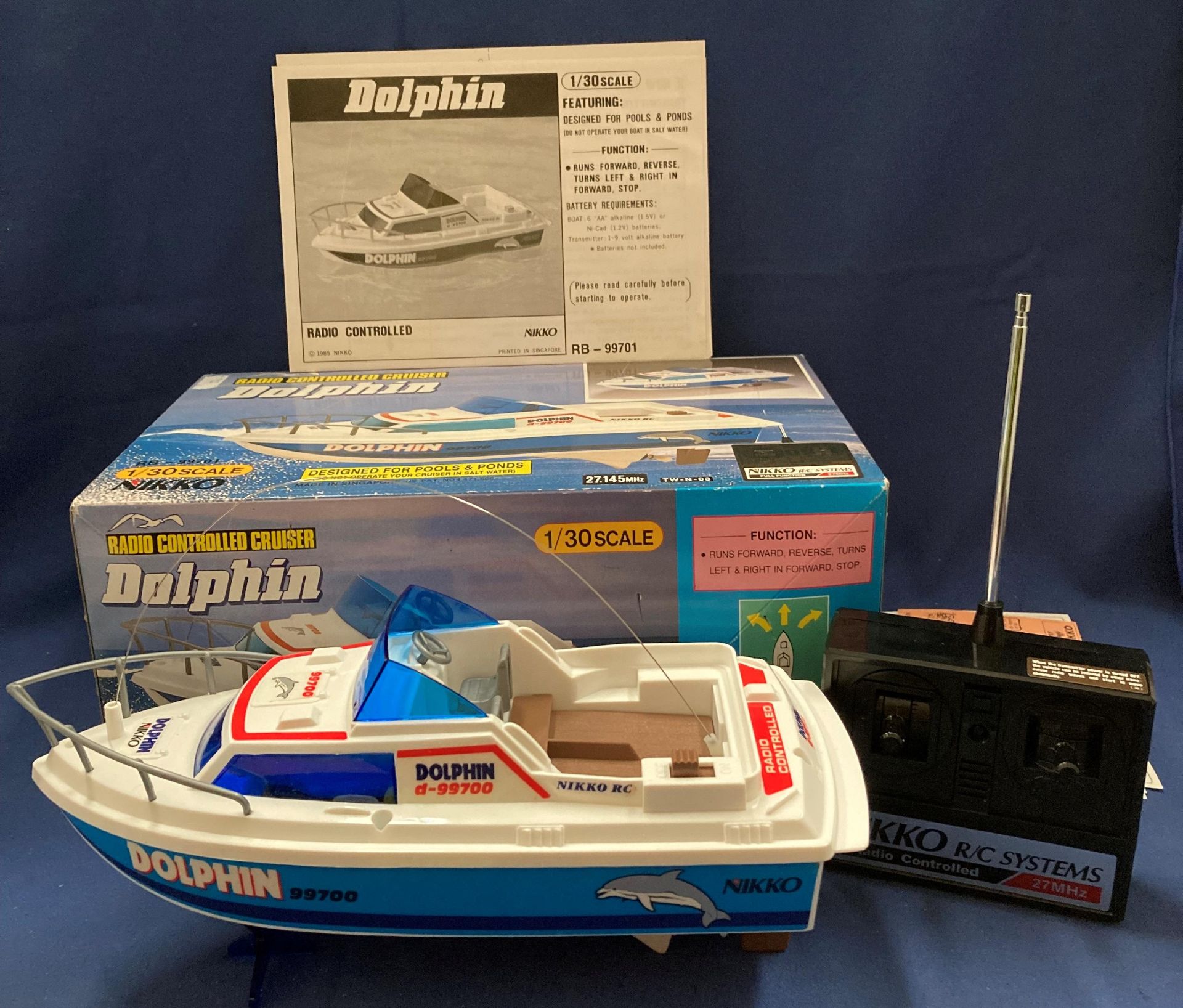Dolphin RB-99701 1/30 scale radio controlled cruiser by Nikko - boxed (S1 glass cab rost)