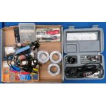 Contents to tray - model makers tools and accessories including a Dremel multi drill with