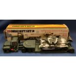 Corgi gift set 10 tank transporter and Centurion MKIII tank in box (box play worn) (S1 glass cab