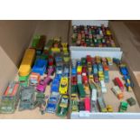 Approximately 105 assorted diecast model cars by Dinky, Lesney, Corgi Junior,