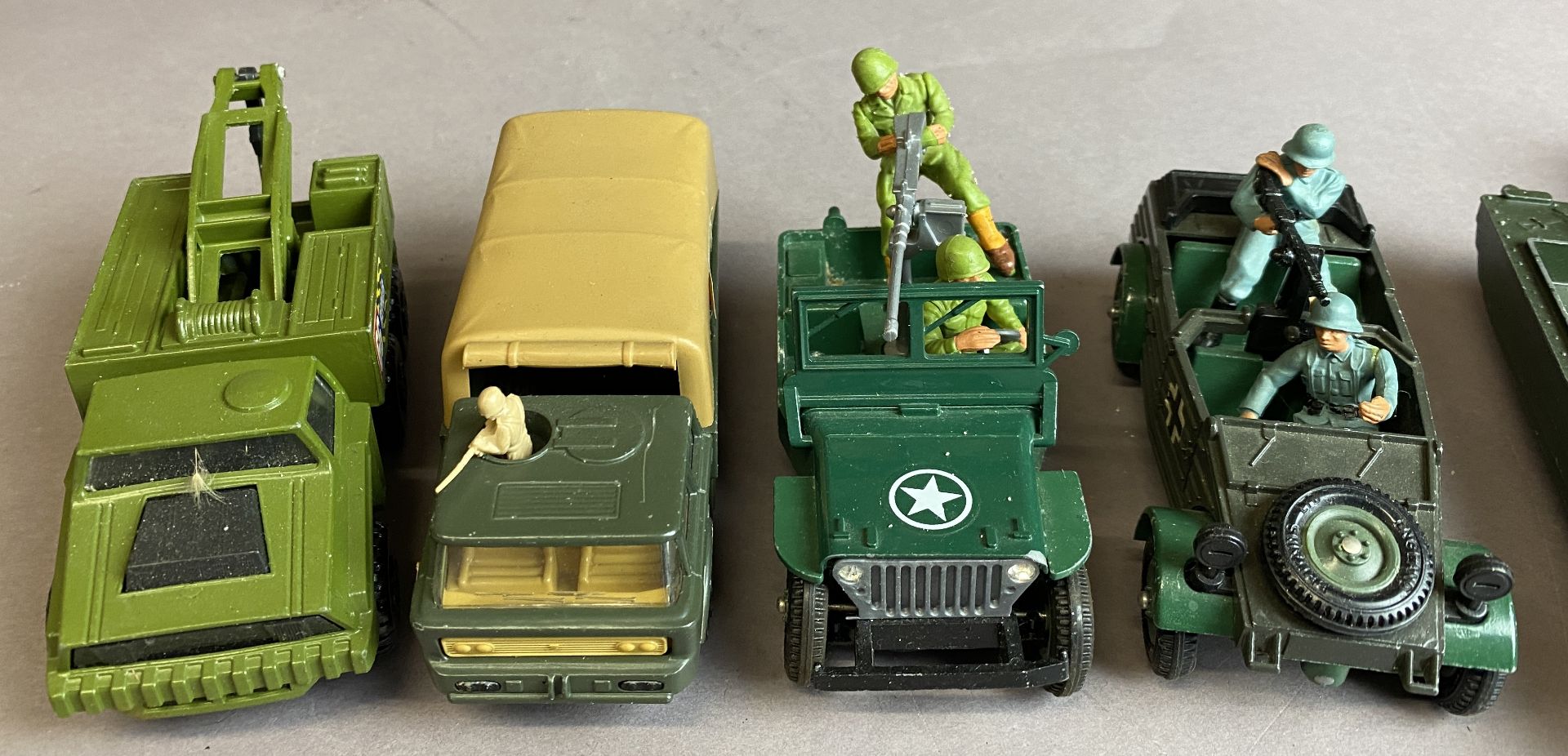 Nine assorted metal model military vehicles including Kubelwagen Jeep, - Image 2 of 3