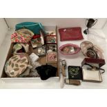 Contents to tray - a Swiss International Watches ladies gold watch marked 18ct (750),