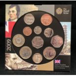 The Royal Mint United Kingdom brilliant uncirculated coin collection 2009 (eleven coins including