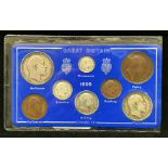 A Great Britain 1906 packaged Edward VII eight piece coin set.