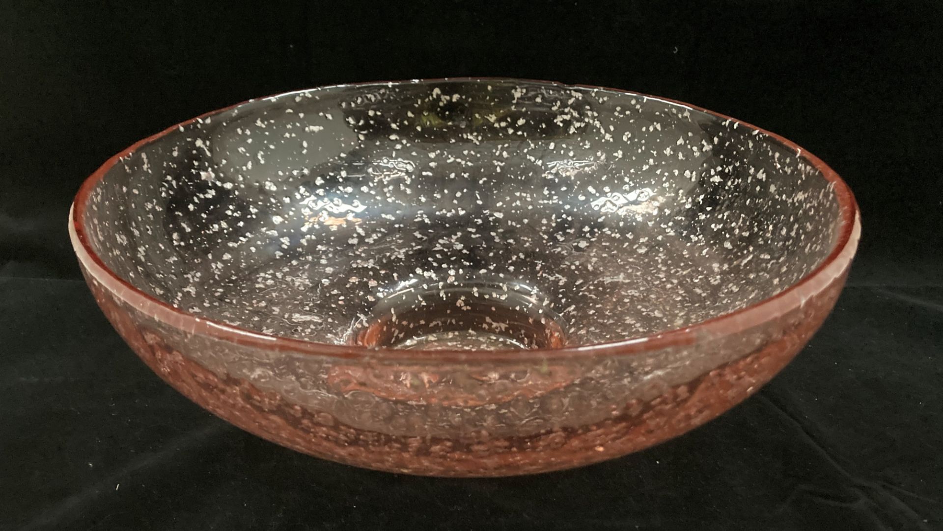 A Whitefriars pink glass bowl 30cm diameter, - Image 2 of 5