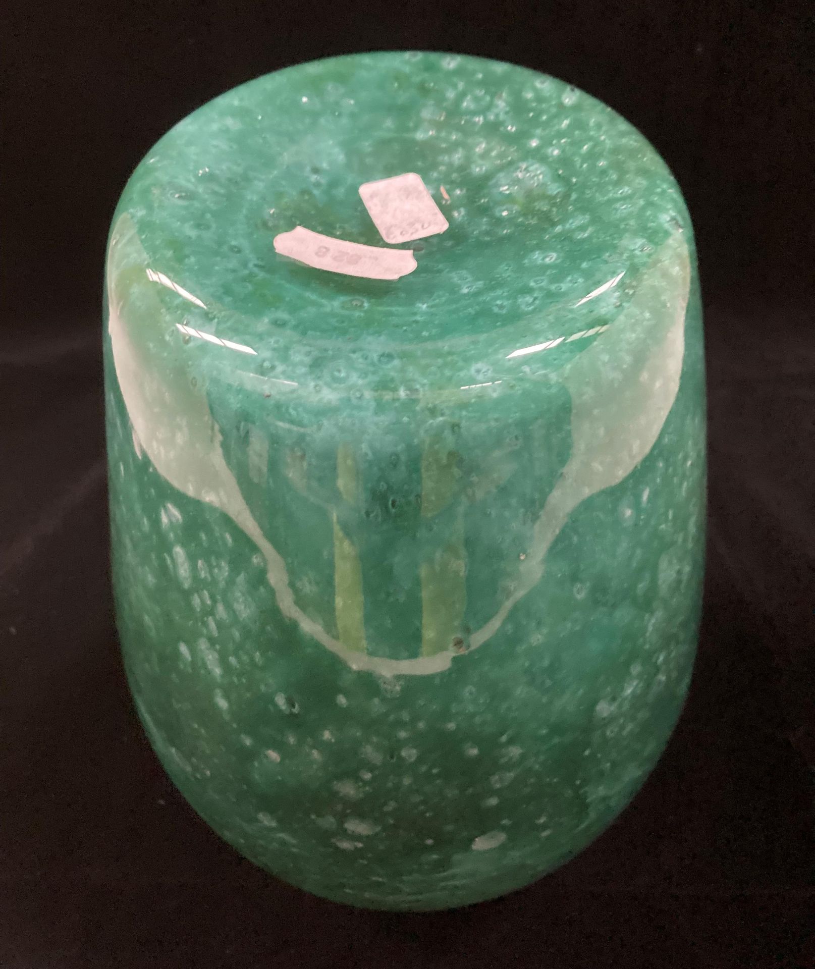 A Whitefriars cloudy green glass vase 26cm high - Image 3 of 3