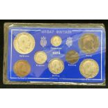 A Great Britain 1904 packaged Edward VII eight piece coin set.