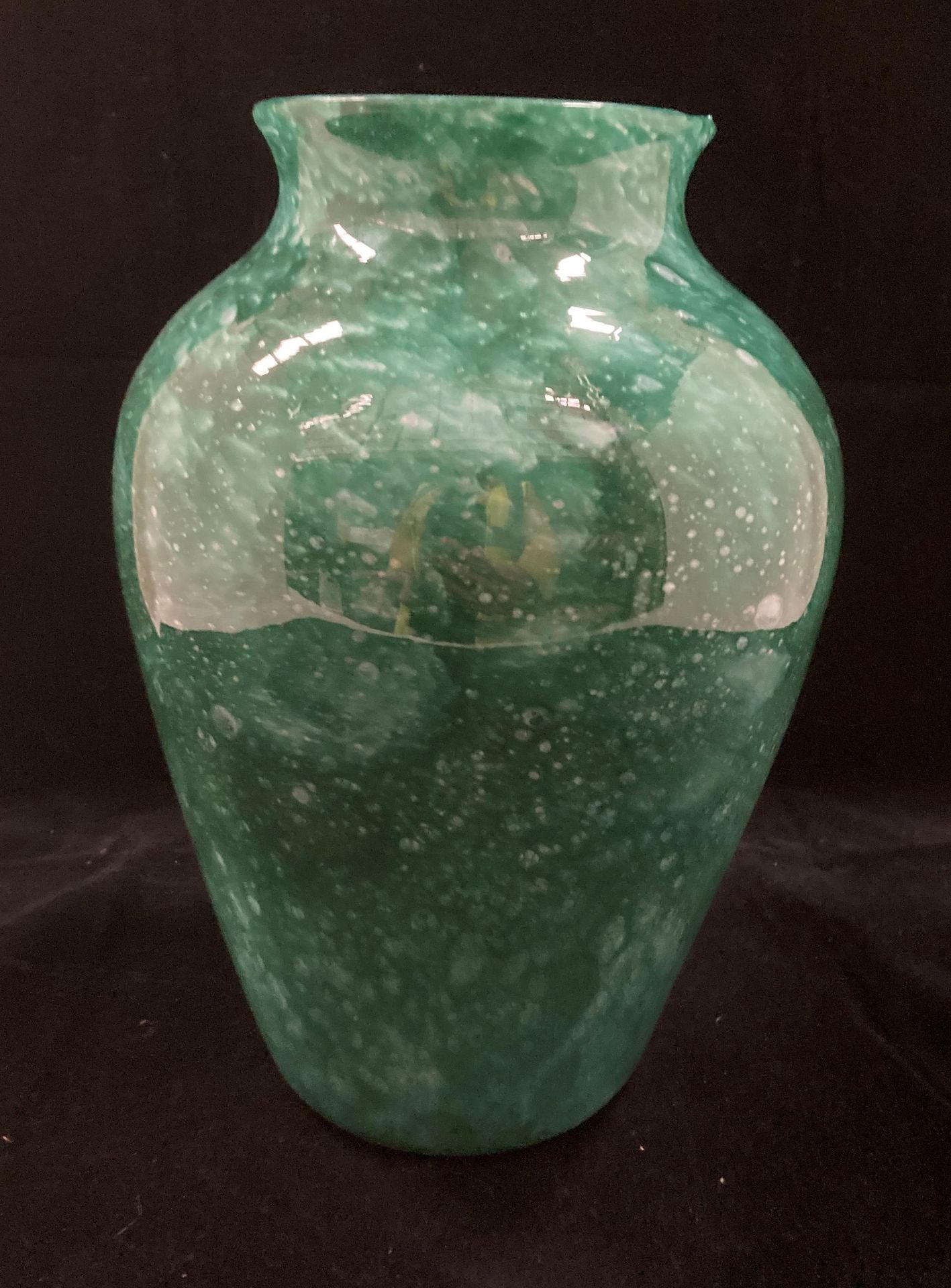 A Whitefriars cloudy green glass vase 26cm high - Image 2 of 3