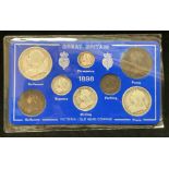 A Great Britain 1898 packaged Queen Victoria old head eight piece coin set.