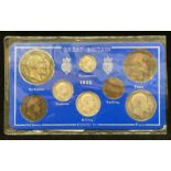 A Great Britain 1905 packaged Edward VII eight piece coin set - please note the half crown is a