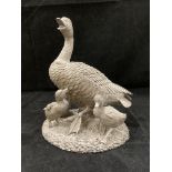 A Franklin Mint metal figurine group 'Gosling Time' by Forest K Davies,