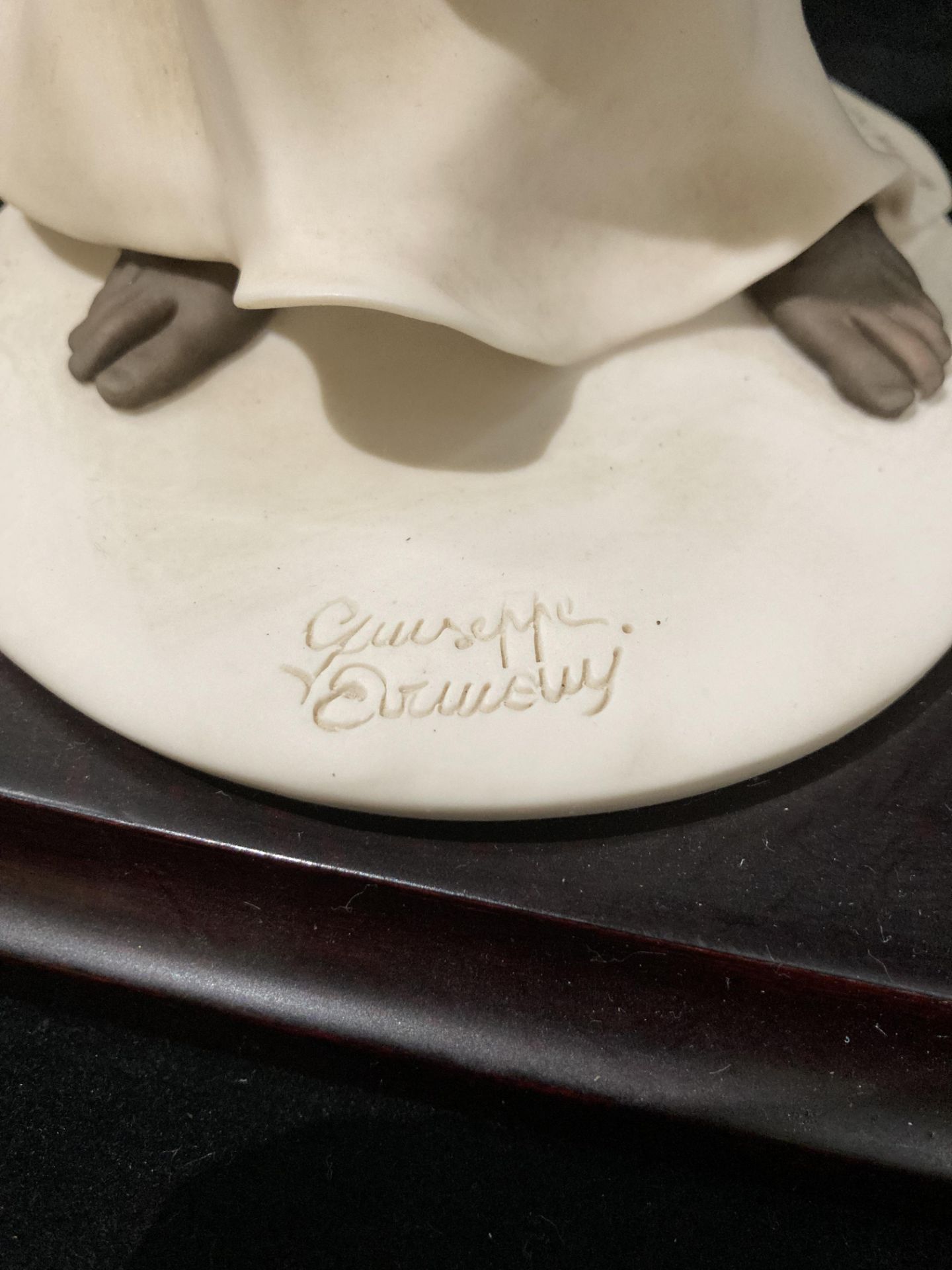 A Florence Guiseppe Armani figurine of a half naked female with signature to base 44cm high - Image 3 of 5