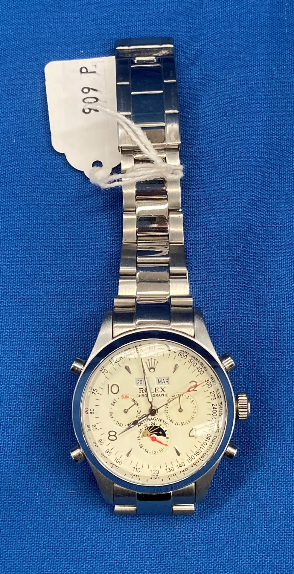 An imitation 'Rolex' chronograph oyster watch - Image 2 of 3