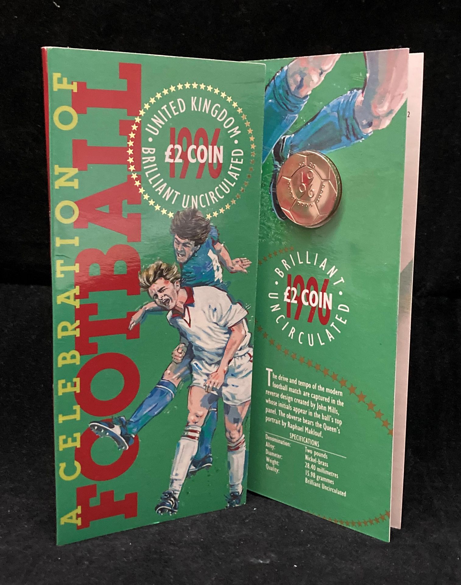 A Celebration of Football £2 1996 coin in presentation pack