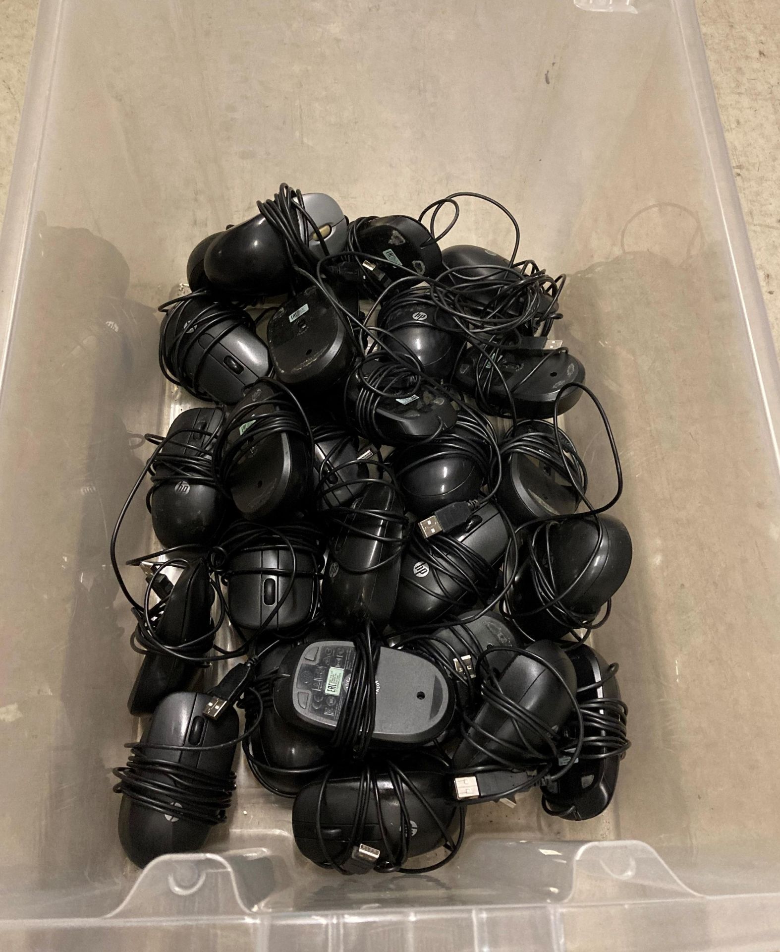 27 x HP computer wired mice (G07)