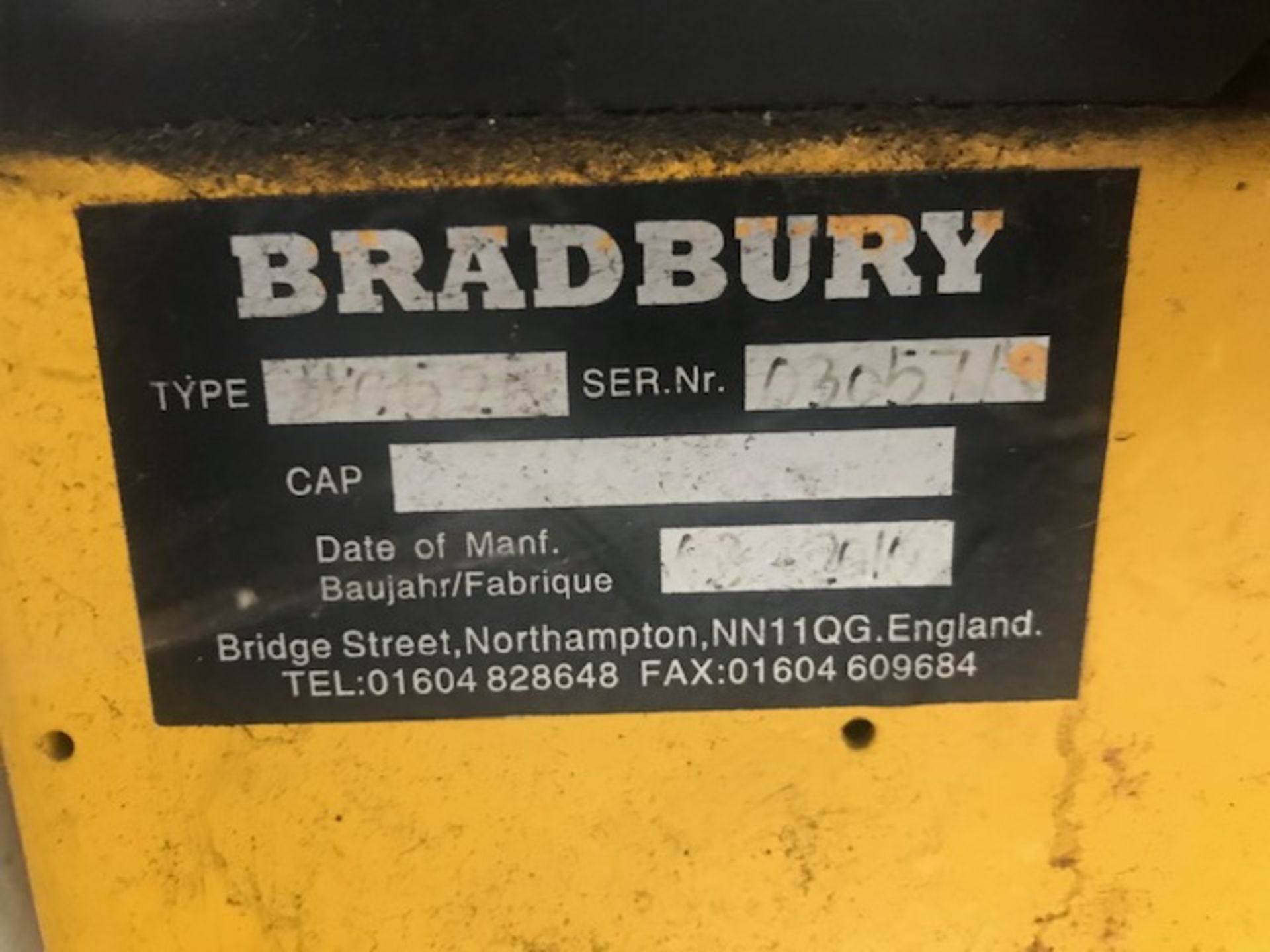 A Bradbury Tyre Changer (Yellow) sn. 030571. - Image 8 of 8