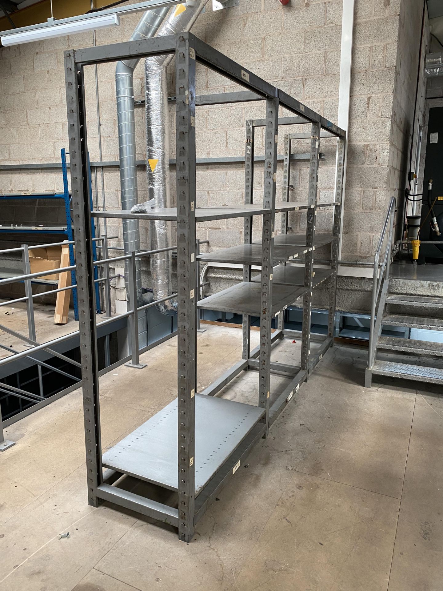 16 x Assorted Bays of Stock Racking with Metal Shelving and a Wall Mounted Storage Bin Holder. - Image 2 of 8