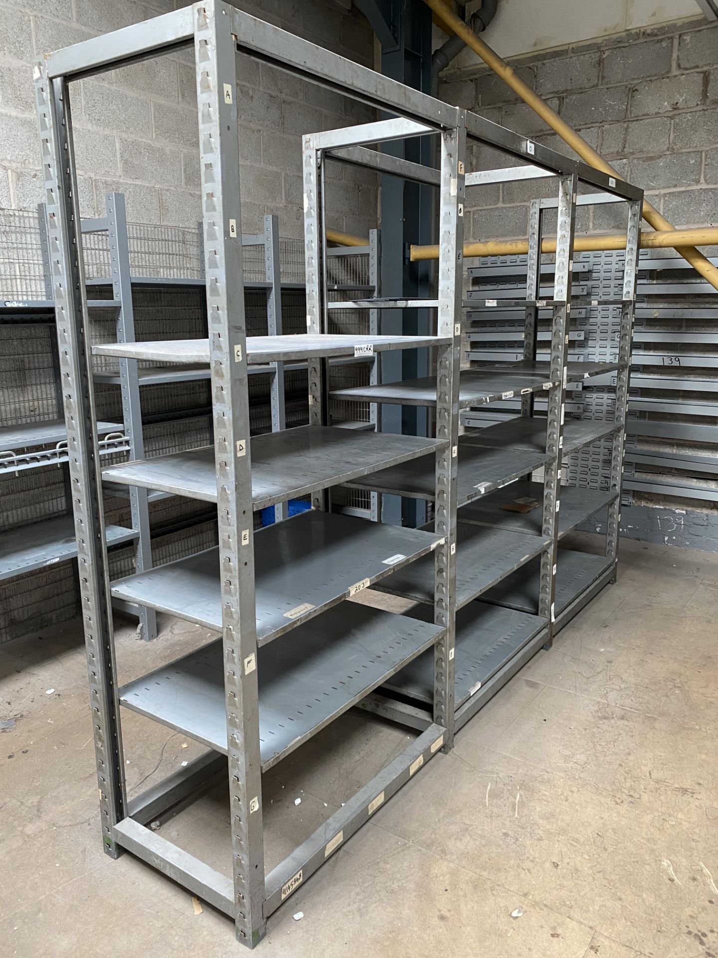 16 x Assorted Bays of Stock Racking with Metal Shelving and a Wall Mounted Storage Bin Holder. - Image 5 of 8