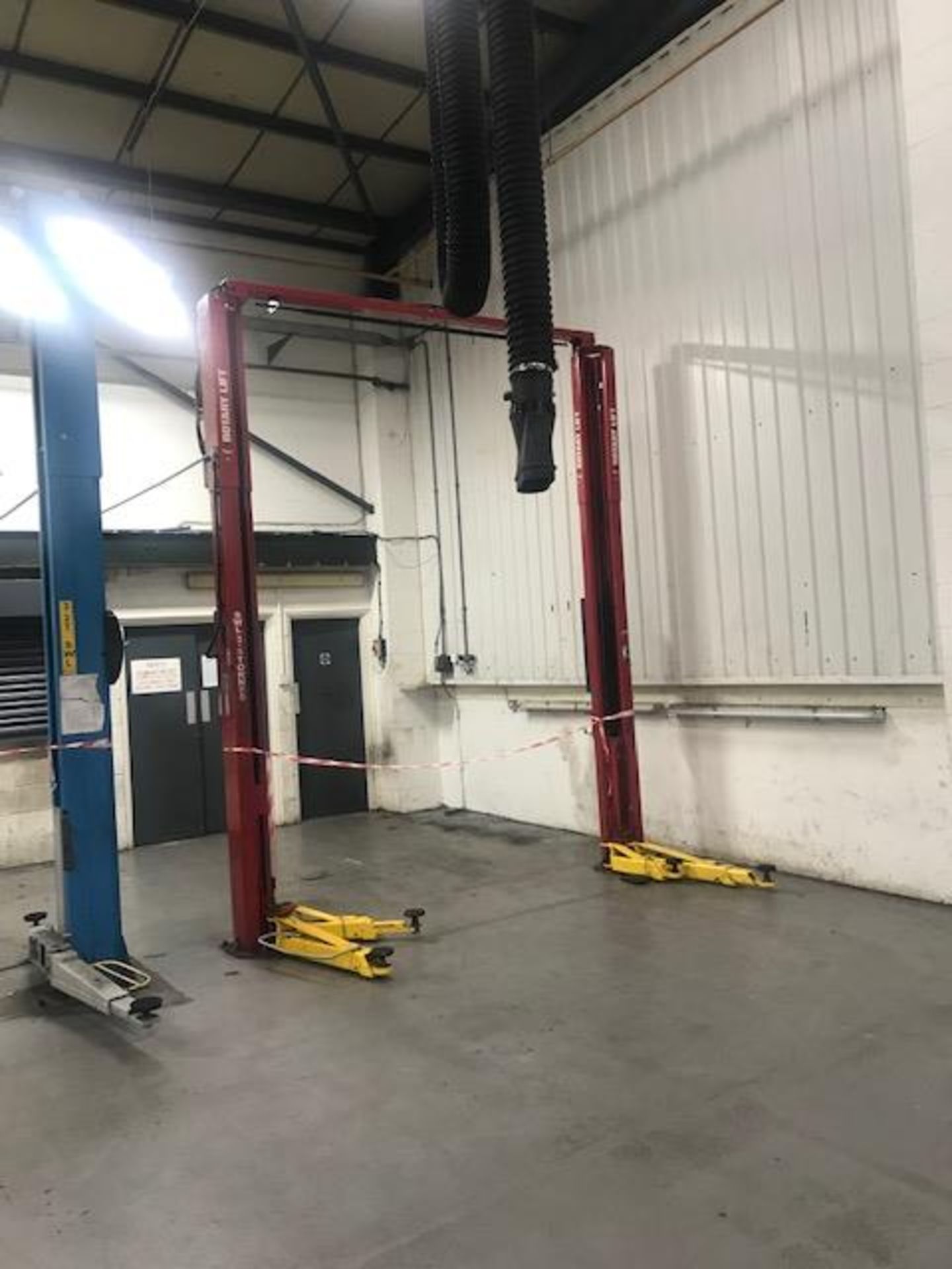 A Rotary Lift SPOA3TS-5 3500kg Capacity Red 2 Post Lift, - Image 8 of 10