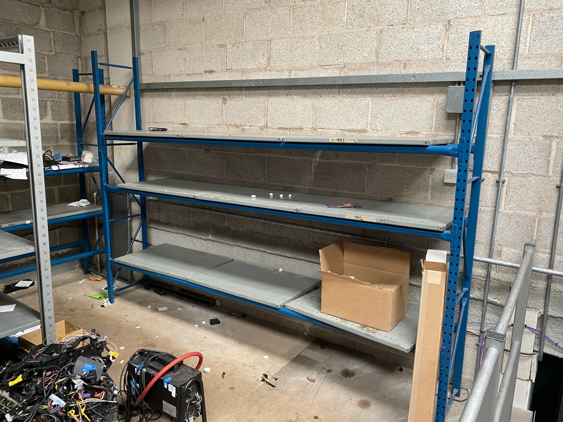 16 x Assorted Bays of Stock Racking with Metal Shelving and a Wall Mounted Storage Bin Holder. - Image 8 of 8