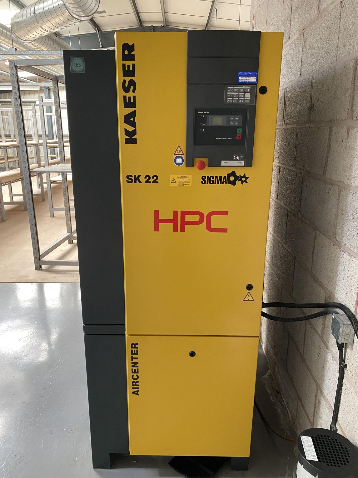 An HPC KAESER SK22 Sigma Aircenter Rotary Screw Compressor, part no. 101992.0, sn. 1155, YOM 2014. - Image 2 of 12