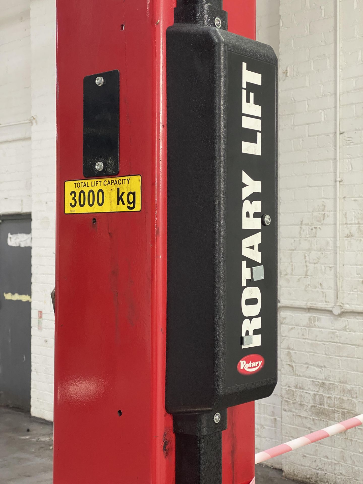 A Rotary Lift SPOA3T SWL 3000kg Red 2 Post Lift, sn. - Image 4 of 9