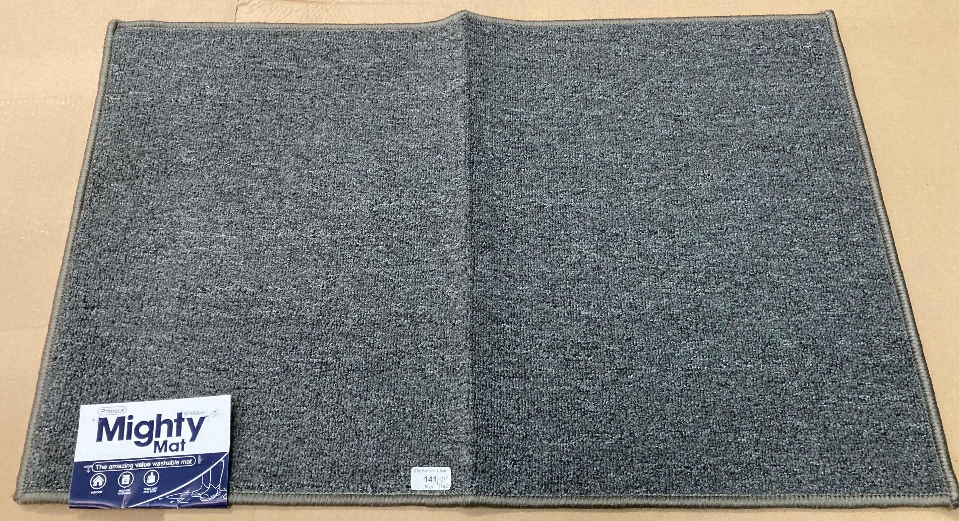 20 x Mighty Mat washable plain grey mats 57cm x 90cm (QD) *Please note the final purchase price is